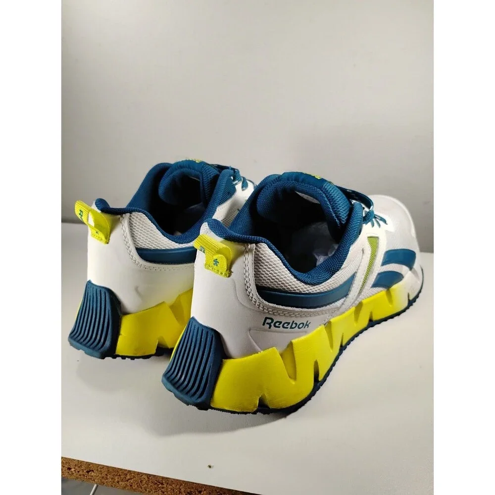 Reebok Floatzig 1 Sneaker Men's US 9.5 White Digital Lime Blue Running Shoes